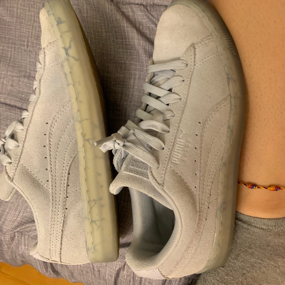 brand new puma easter suede sneakers